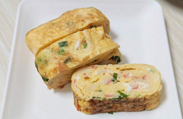 ヤマキ ふっくら卵焼きだしを使った具入り卵焼き