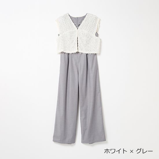 [ALEGRE]レースボレロオールインワン