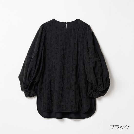 [THREE SQUARE]シアージャガードブラウス