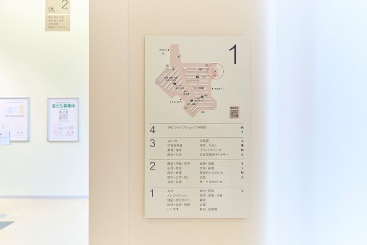 1階のフロアガイド案内板