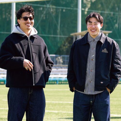 【おしゃれラガーマンの服選び】清水建設江東ブルーシャークス・西端玄汰＆田森海音に学ぶ、ガッチリ体型を活かす“こなれ”シルエット