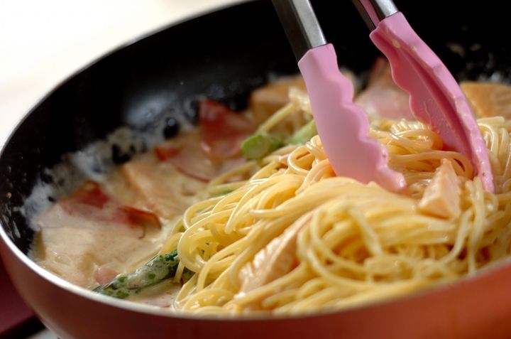 タケノコの濃厚クリームパスタの作り方3