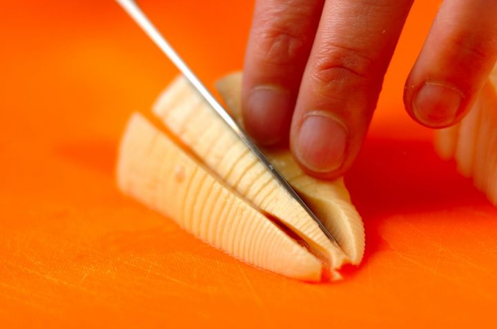 タケノコの濃厚クリームパスタの下準備1