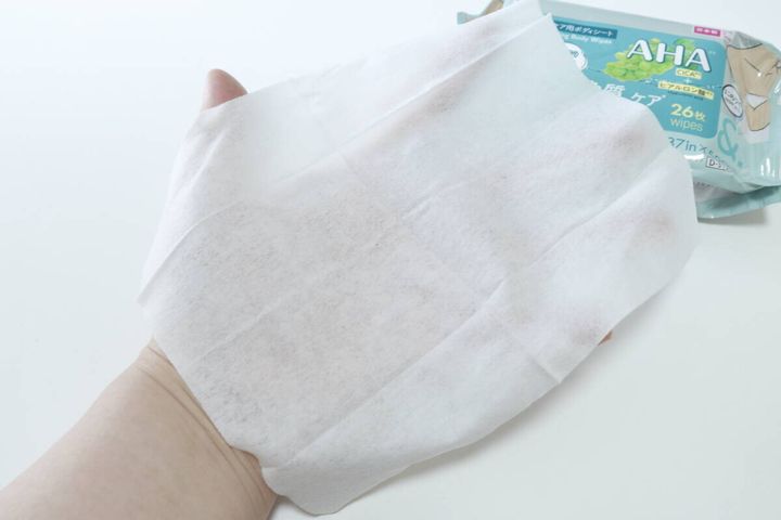 ダイソーの＆. 角質ケア用ボディシート（ザラザラ用、26枚）のシート