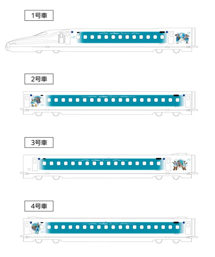東京ディズニーシー25周年“スパークリング・ジュビリー”特別編成新幹線「Sparkling Dreams Shinkansen」2