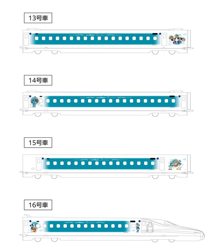 東京ディズニーシー25周年“スパークリング・ジュビリー”特別編成新幹線「Sparkling Dreams Shinkansen」4