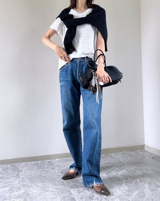 UNIQLO and COMPTOIR DES COTONNIERS「リネンクルーネックT」