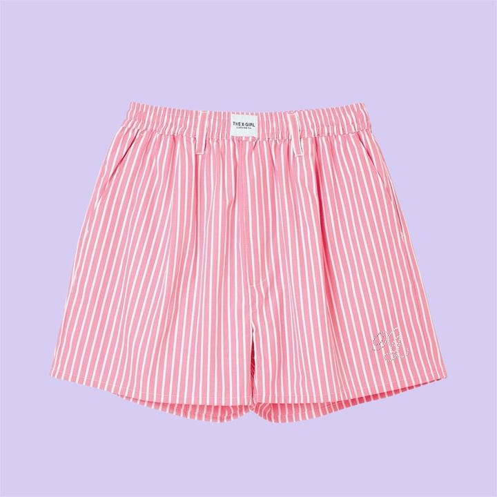 【5月下旬発売】エックスガールのストライプ柄パンツ♡