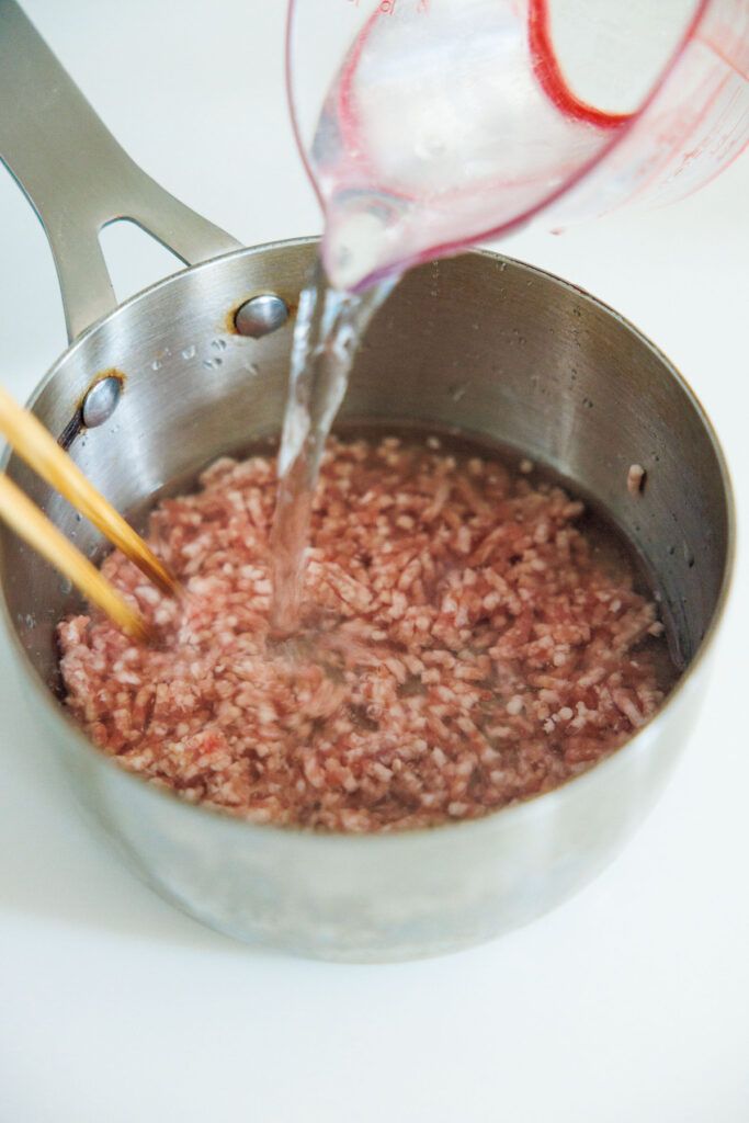 にらとひき肉の辛みそ春雨スープ
