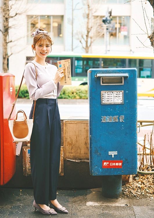 毎日コーデ 鈴木ゆうか ニットカーディガン×パンツ