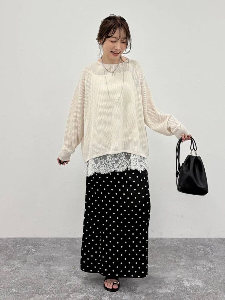 グローバルワークのストレッチサテンスカート