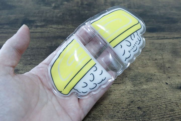 セリアのランチベルト用保冷剤 寿司柄のサイズ感