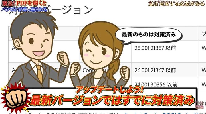 最新バージョンにアップデートしよう！