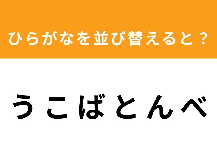 バラバラのひらがなを並び替えて、正しい単語を導き出すアナグラムクイズに挑戦！ 「う こ ば と ん べ」の6文字を組み替えると、どんな言葉が浮かび上がるでしょうか？ 制限時間は1分以内。あなたのひらめき力を試してみましょう！