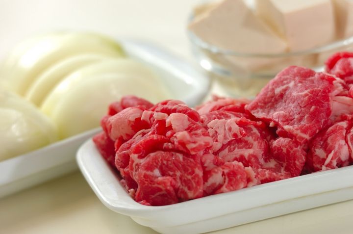 すき焼風煮の下準備1