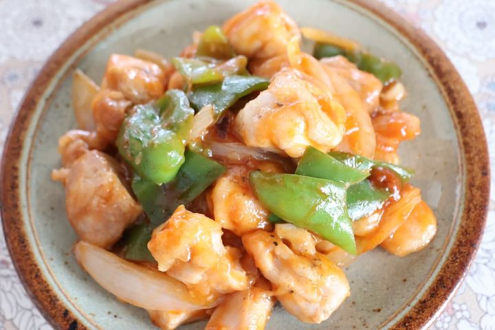 鶏肉のケチャップ炒め