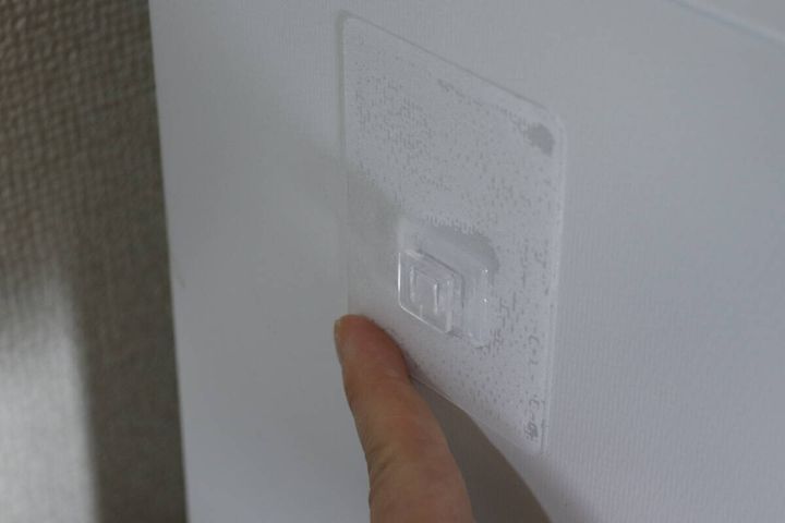 キッチンポリ袋収納ホルダー 粘着シート貼り付け