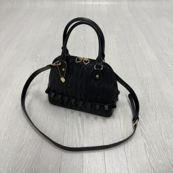 しまむらレディース黒ボストン型バッグ