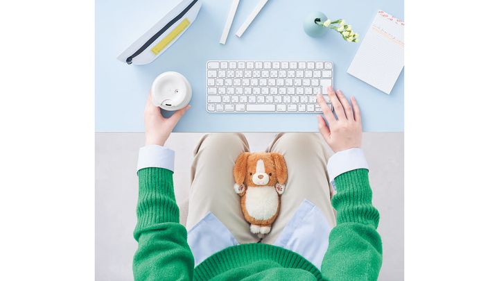 ぬいぐるみと一緒に、頑張れ美脚エクササイズ