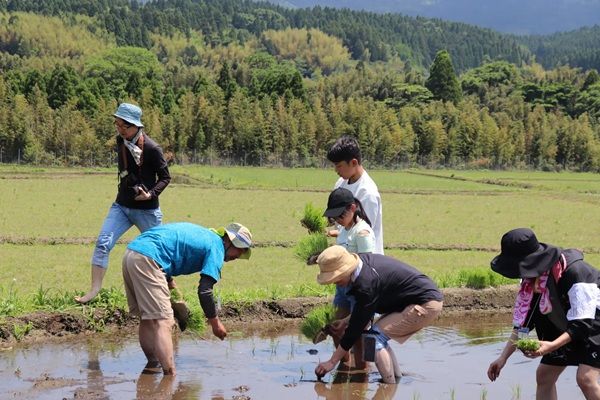 【熊本県南阿蘇村】プレミアムウォーターが、田植え体験イベントを開催！工場見学や BBQなども実施