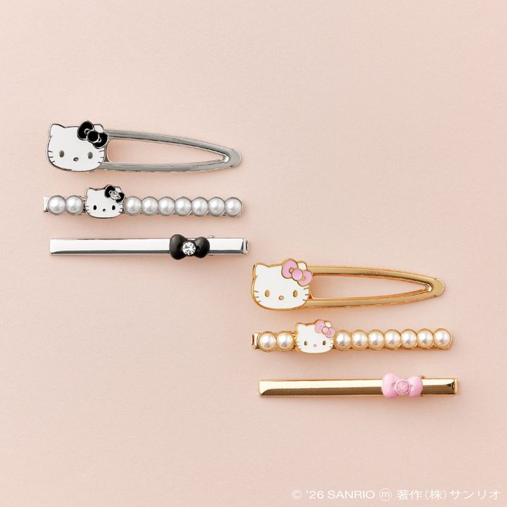 ハローキティのヘアクリップ3つ