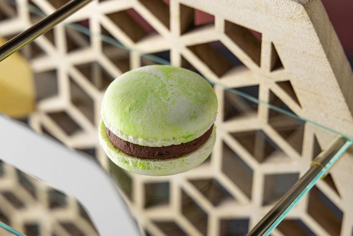 チョコミントのマカロン