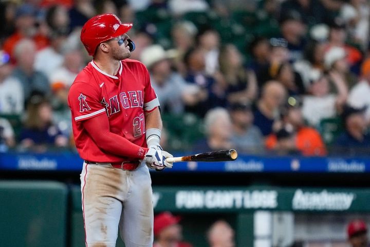 エンゼルスのマイク・トラウト（C）Getty Images