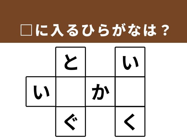 縦と横に並んだ文字をヒントに、空欄を埋めて3つの単語を完成させるクロスワードパズルです。事務作業で使うものや、キッチンで活躍する道具などが隠れています。