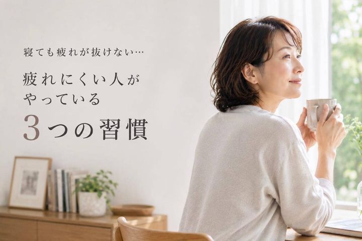 寝ても疲れが抜けない…。疲れにくい人がやっている３つの習慣
