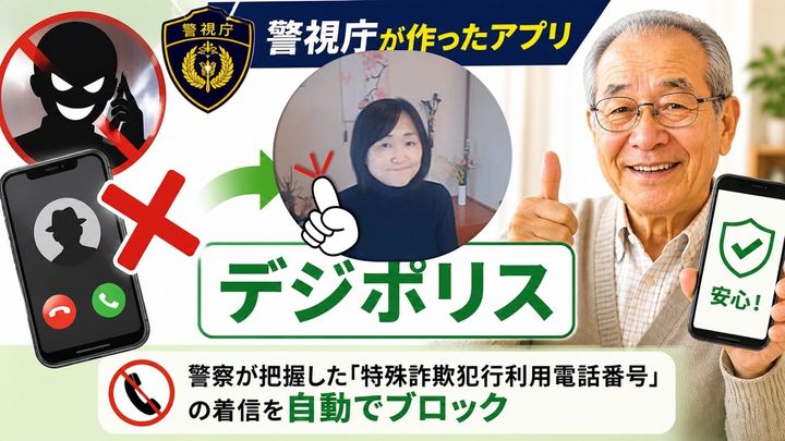 特殊詐欺対策に有効！警視庁公認アプリ「デジポリス」