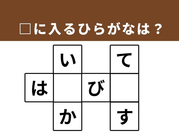 空欄を埋めて3つの言葉を完成させる、脳トレにぴったりのクロスワードパズルです。縦と横のつながりを読み解くひらめき力が試されます。1分以内の全問正解を目指して、頭をリフレッシュさせましょう！