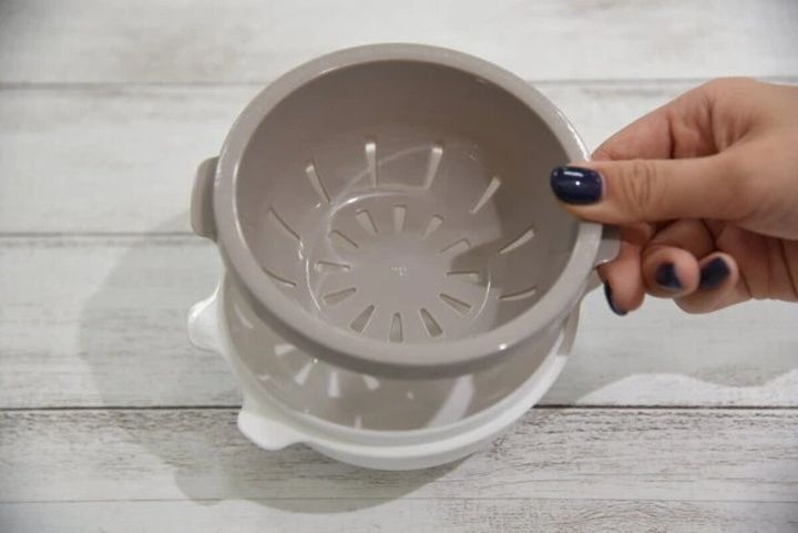 ダイソー 電子レンジ調理器 半熟たまご風