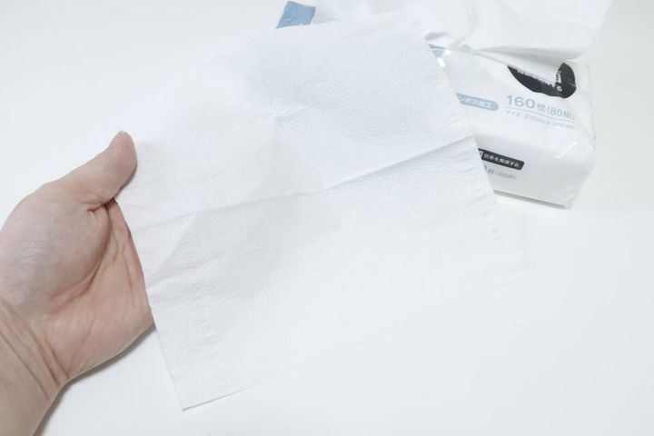 セリアのトイレに流せる除菌ペーパータオルのペーパー