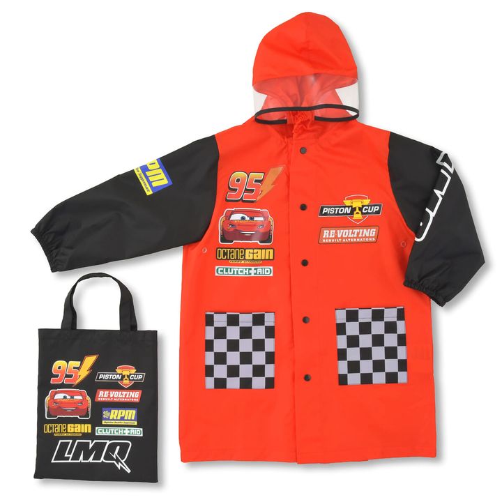 【キッズ用】ライトニング・マックィーン キッズ用レインコート リフレクター バッグ入り RAINY DAY