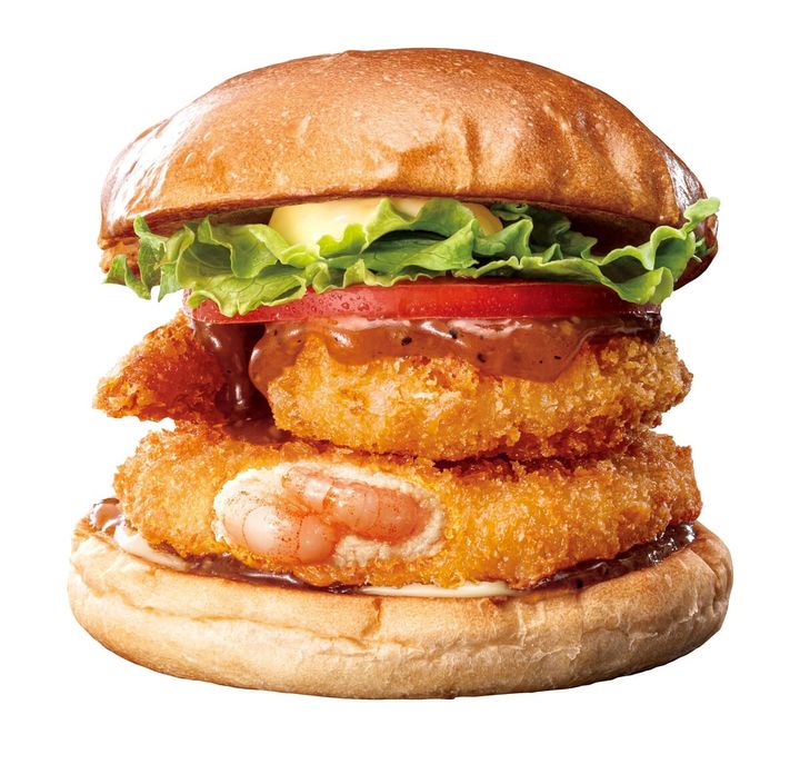 アジアンガーリックシュリンプえびバーガー