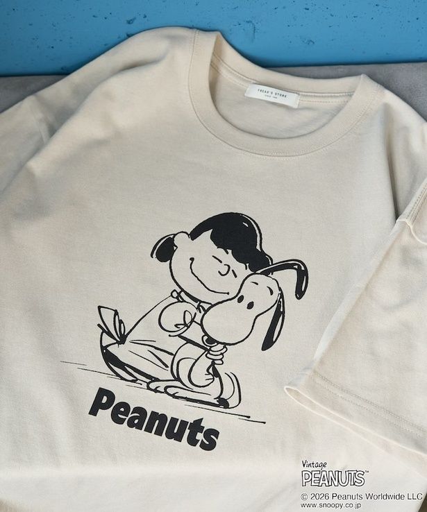 「前後1コマプリント半袖Tシャツ(ナチュラル)」(4994円)
