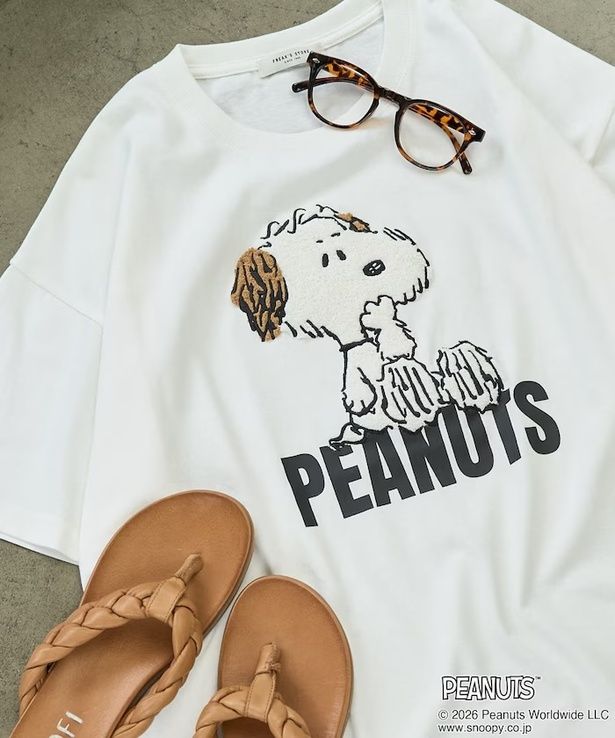 「サガラ刺繍半袖Tシャツ(オフホワイト)」(5489円)