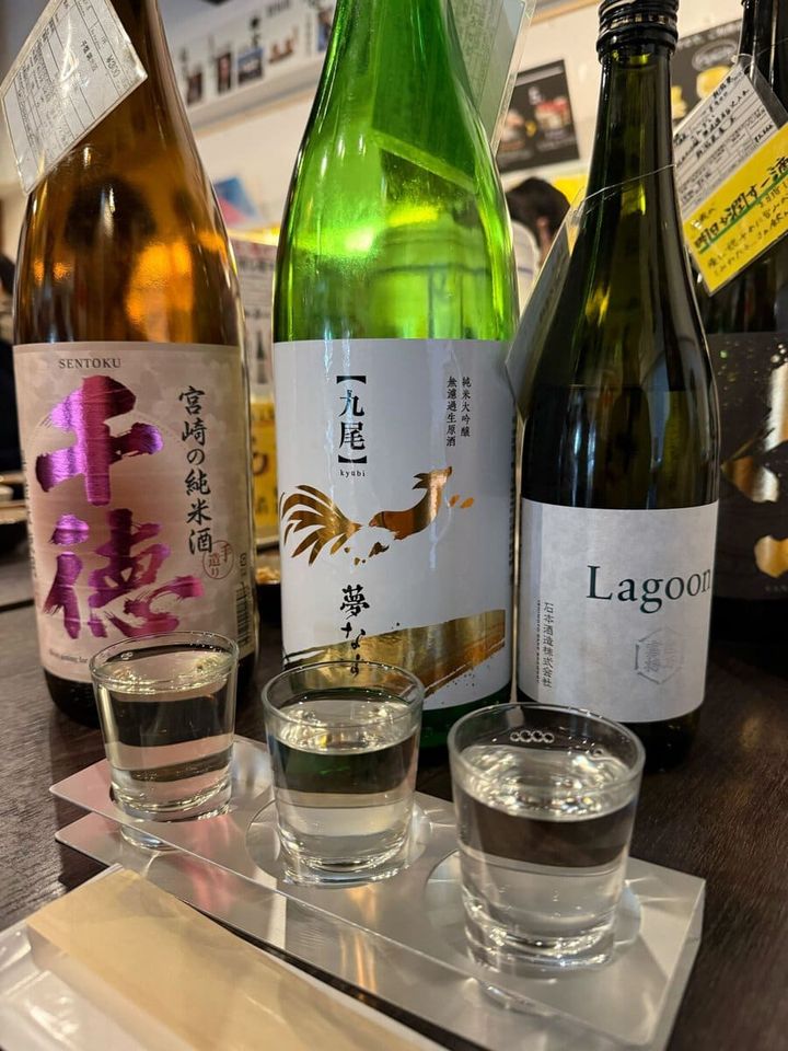 セット④｜〆の3杯：千徳／九尾／越乃寒梅 Lagoon