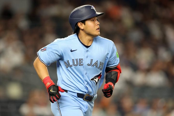 ブルージェイズ・岡本和真（C）Getty Images