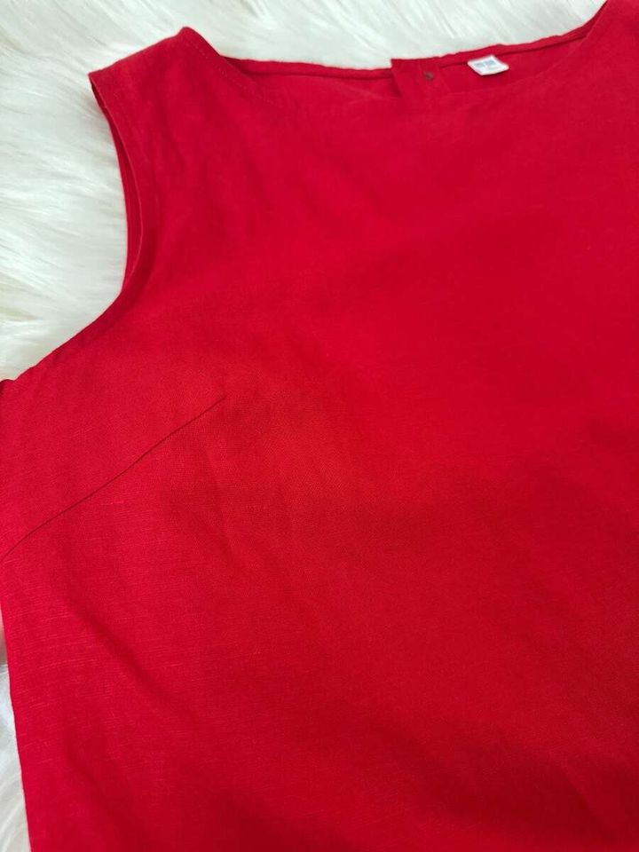 ユニクロ リネンブレンドブラウス ノースリーブ 15 RED 商品画像