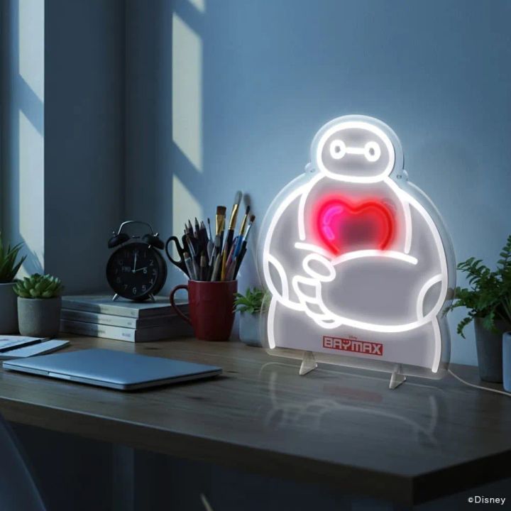 ベイマックスのLEDネオンライト室内設置イメージ