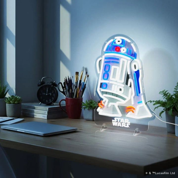 R2-D2のLEDネオンライト室内設置イメージ