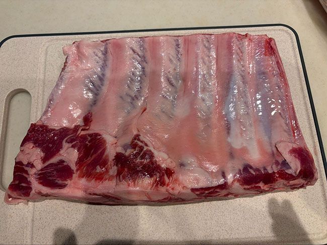 裏側の白い膜（シルバースキン）を取る