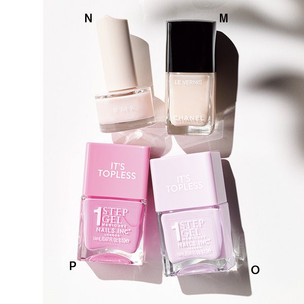 【M】ヴェルニ 【N】RMK シャイン ラッシュ ネイルカラー 【O】ワン ステップ マニキュア ネイルポリッシュ 【P】ワン ステップ マニキュア ネイルポリッシュ