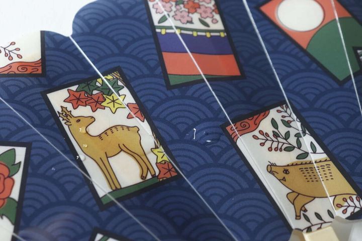 ダイソーミニプラ扇子花札水に強い