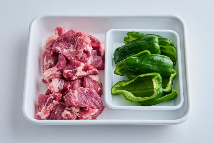 豚肉とピーマンのウスターソース煮