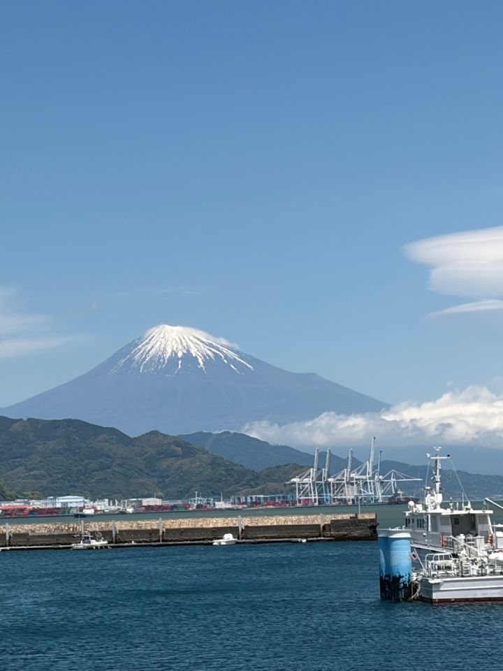 清水港と富士山をパチリ
