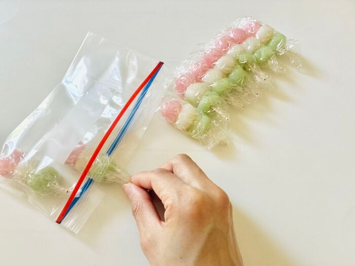 スーパーの『3色団子』を大量生産する方法。このサイズ感がちょうどいいんです♪