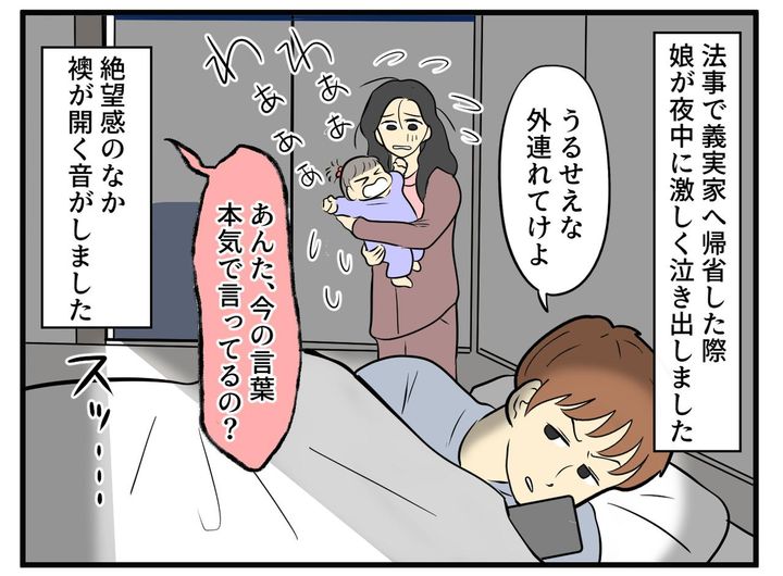 画像2: 娘の夜泣きに非協力的な夫