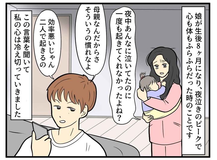 画像1: 娘の夜泣きに非協力的な夫